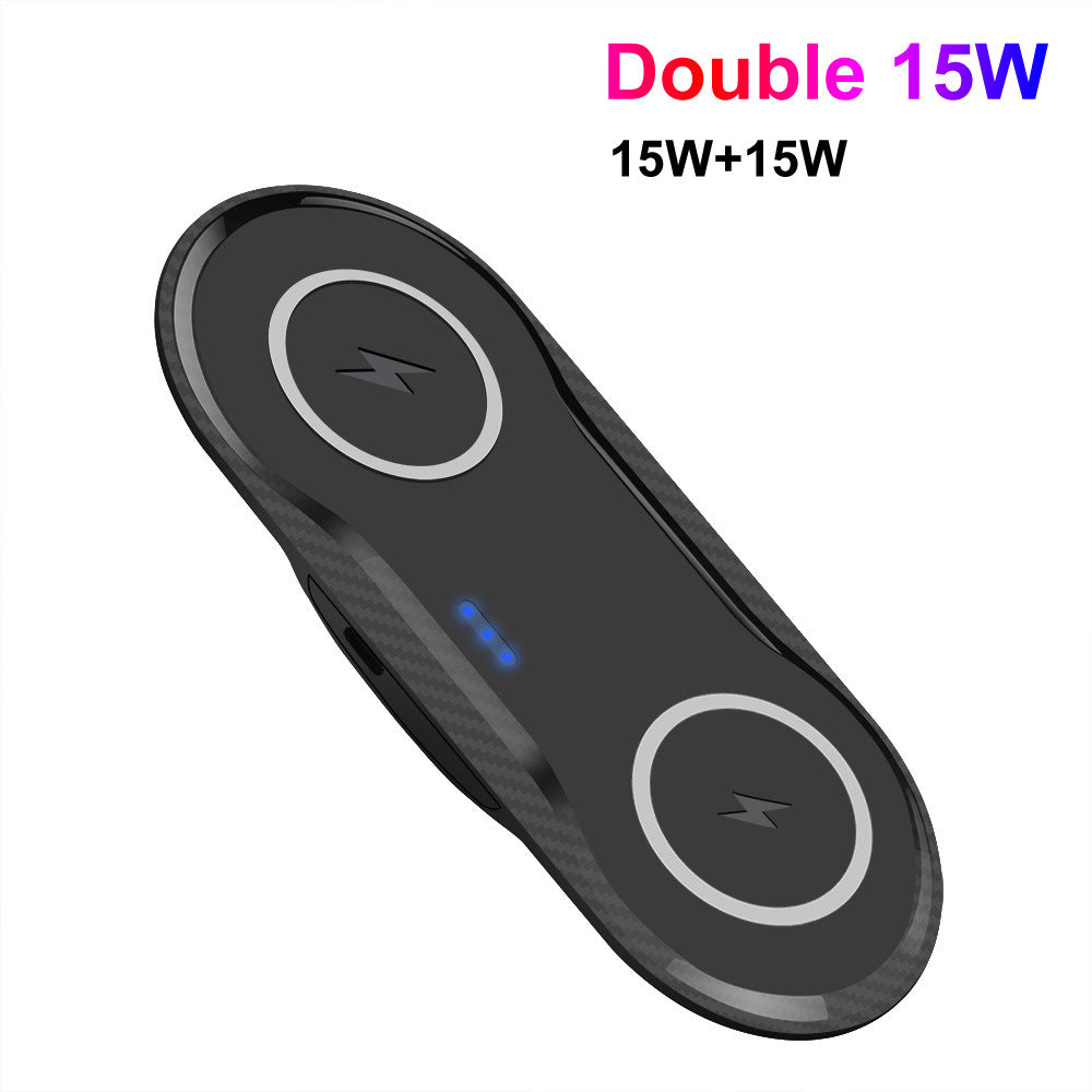 Dual 15W 2-In-1 Wireless Charger front view