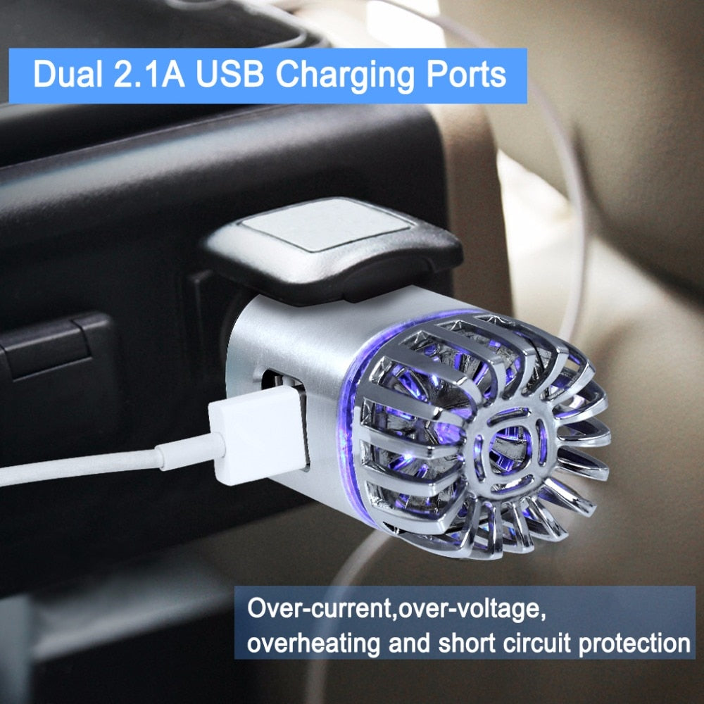 2-in-1 Car Charger & Air Purifier