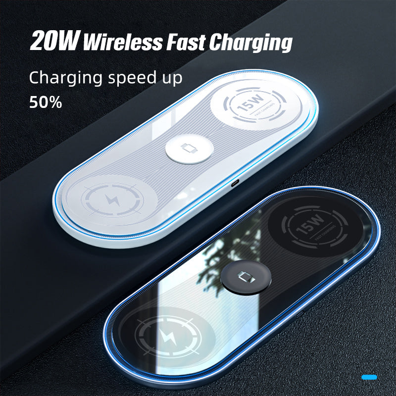 3-in-1 Wireless Charger 15W with Ambient Light