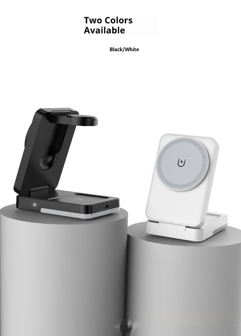 Foldable Portable 3-in-1 Wireless Charger front view