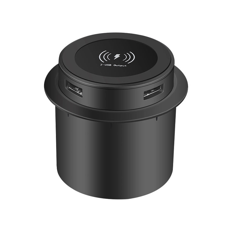 3-in-1 Desktop Wireless Charger with Hidden USB Port  