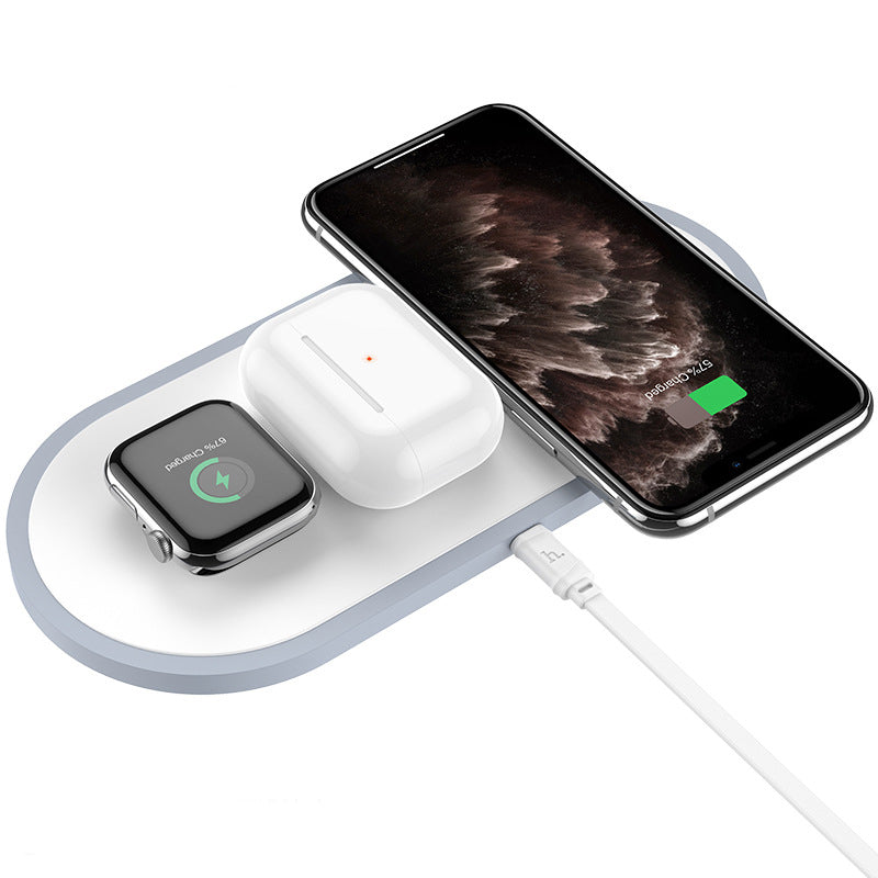 3-in-1 Dual Coil Wireless Charging Mat Front View