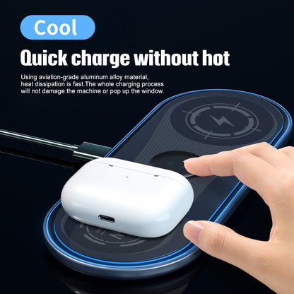 New Flat 3-in-1 Wireless Charger 15W Ambient Light charging station