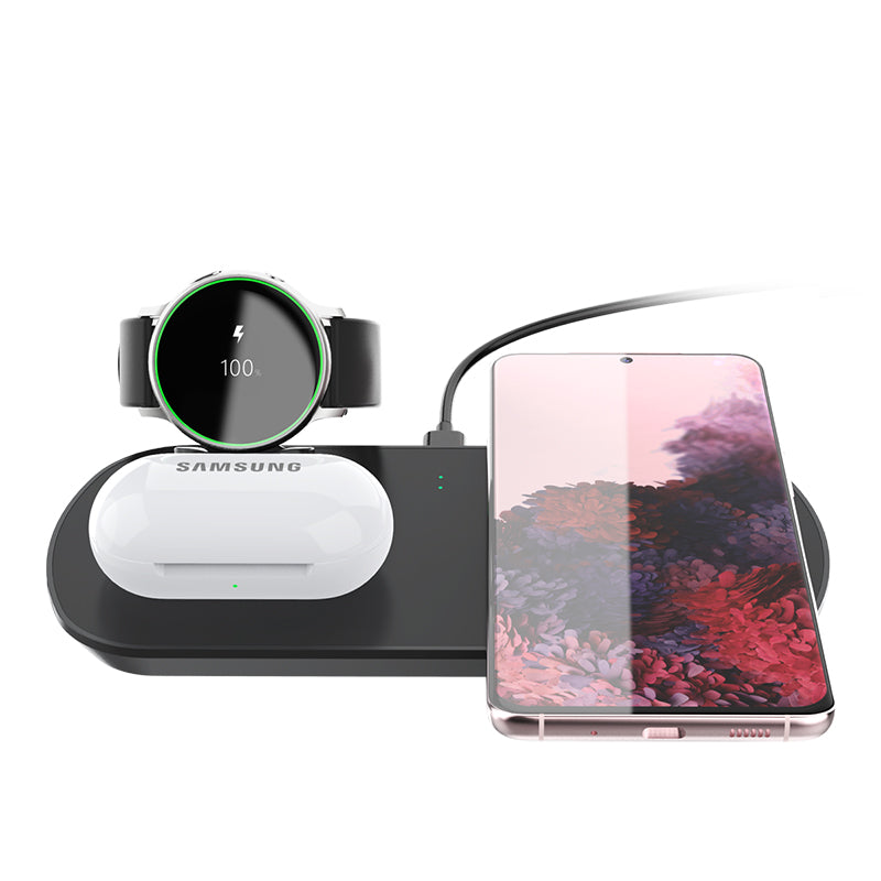 Samsung & AirPods 3-in-1 Wireless Charging Pad Front View