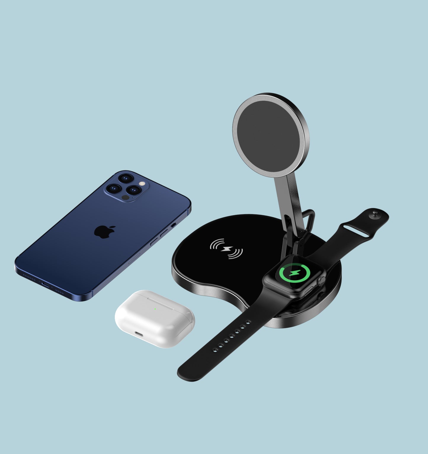 Vancely PH19 Wireless Charger Three In One front view