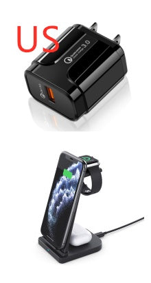 Versatile Foldable 3-In-1 Wireless Charger For Mobile Phone front view