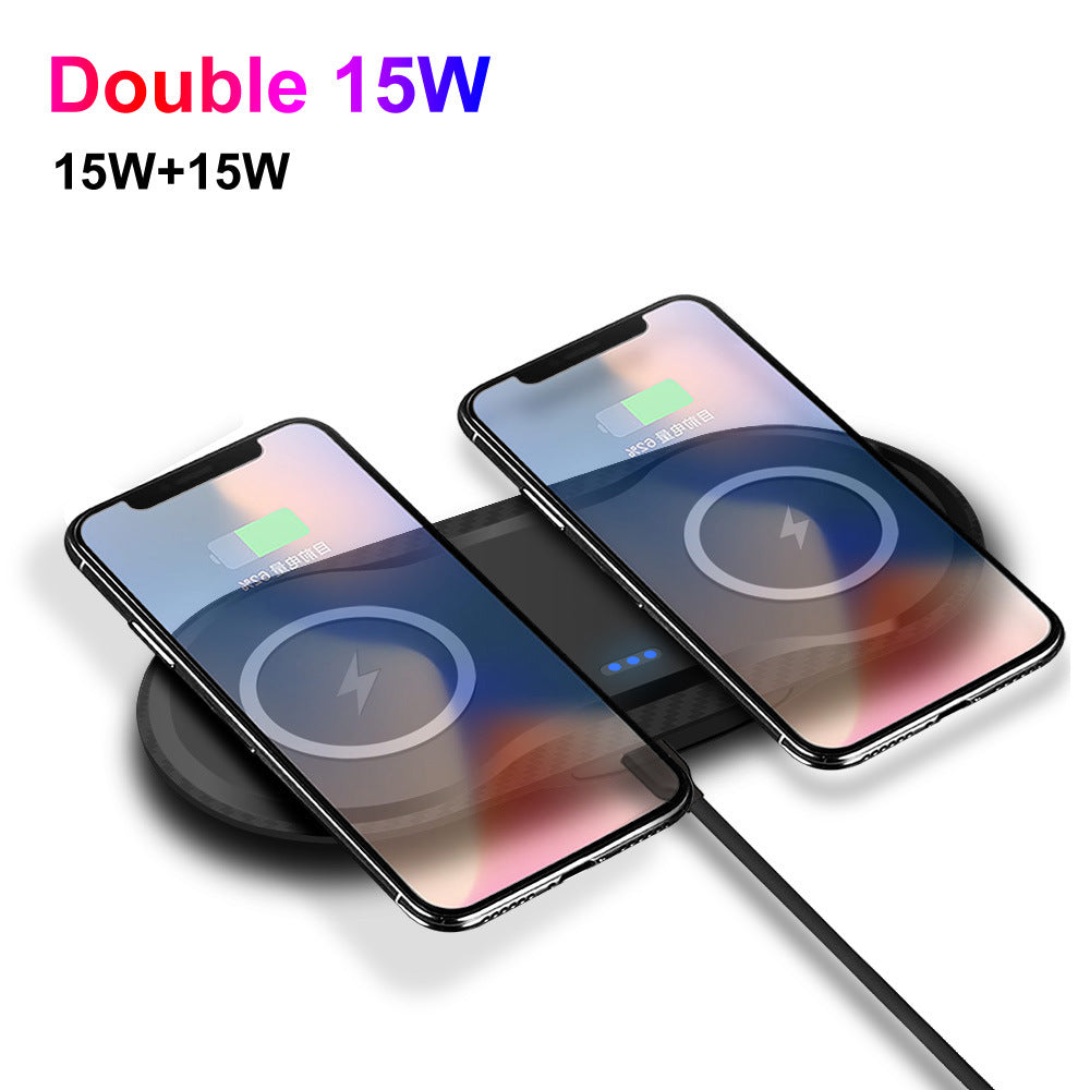 Dual 15W 2-In-1 Wireless Charger front view