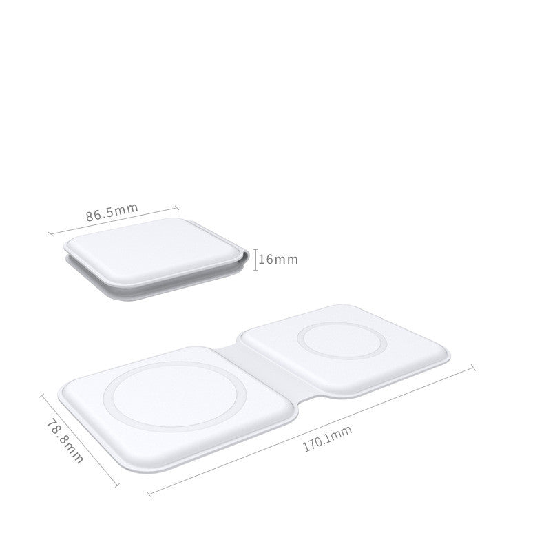 2-in-1 Magnetic Wireless Charging Dock 15W Qi Fast Charge 