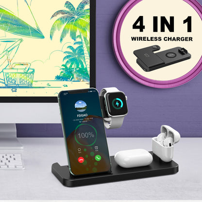 4-in-1 Desktop Wireless Charging Station desk setup