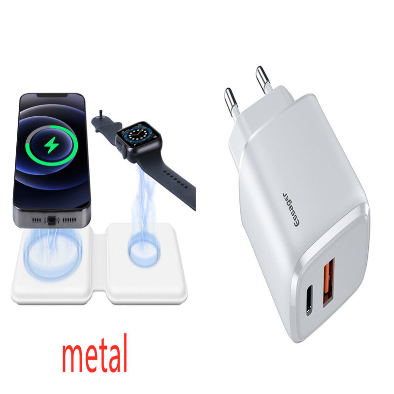 2-in-1 Magnetic Wireless Charging Dock 15W Qi Fast Charge 