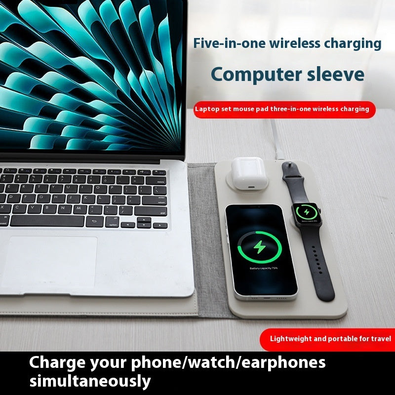 Multi-functional 3-in-1 Magnetic Wireless Charger Bag front view