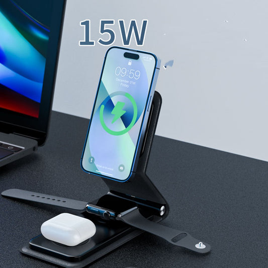 The New Wireless Charger 3-in-1 Folding Wireless Charger charging station