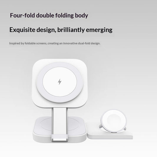 3-in-1 Wireless Charger With Magnetic Fast Charging Portable front view