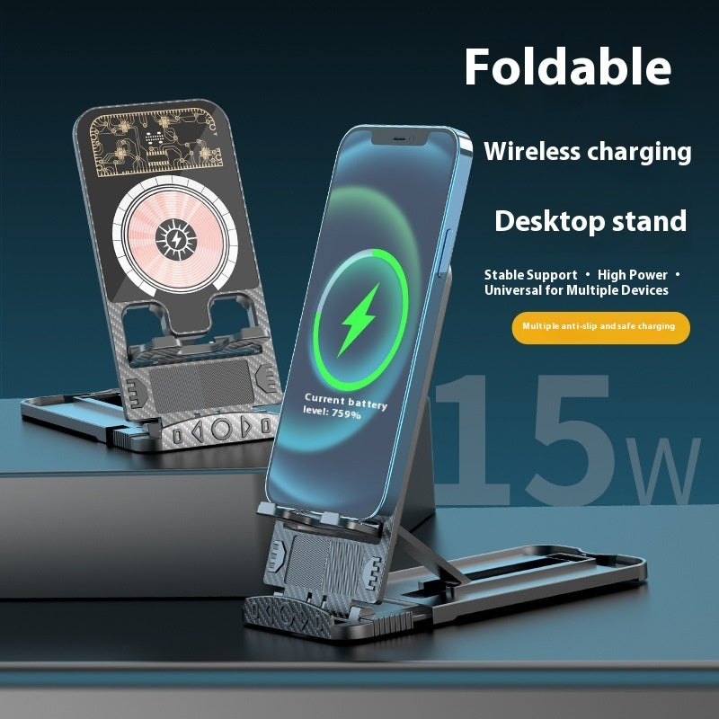 2-in-1 Ultra-Thin Foldable Wireless Charger Bracket
