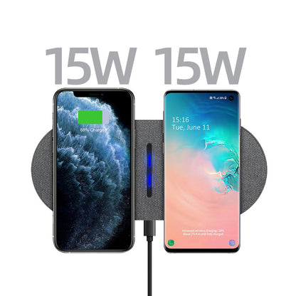 Multifunctional 2-in-1 15W Wireless Fast Charging Charger front view