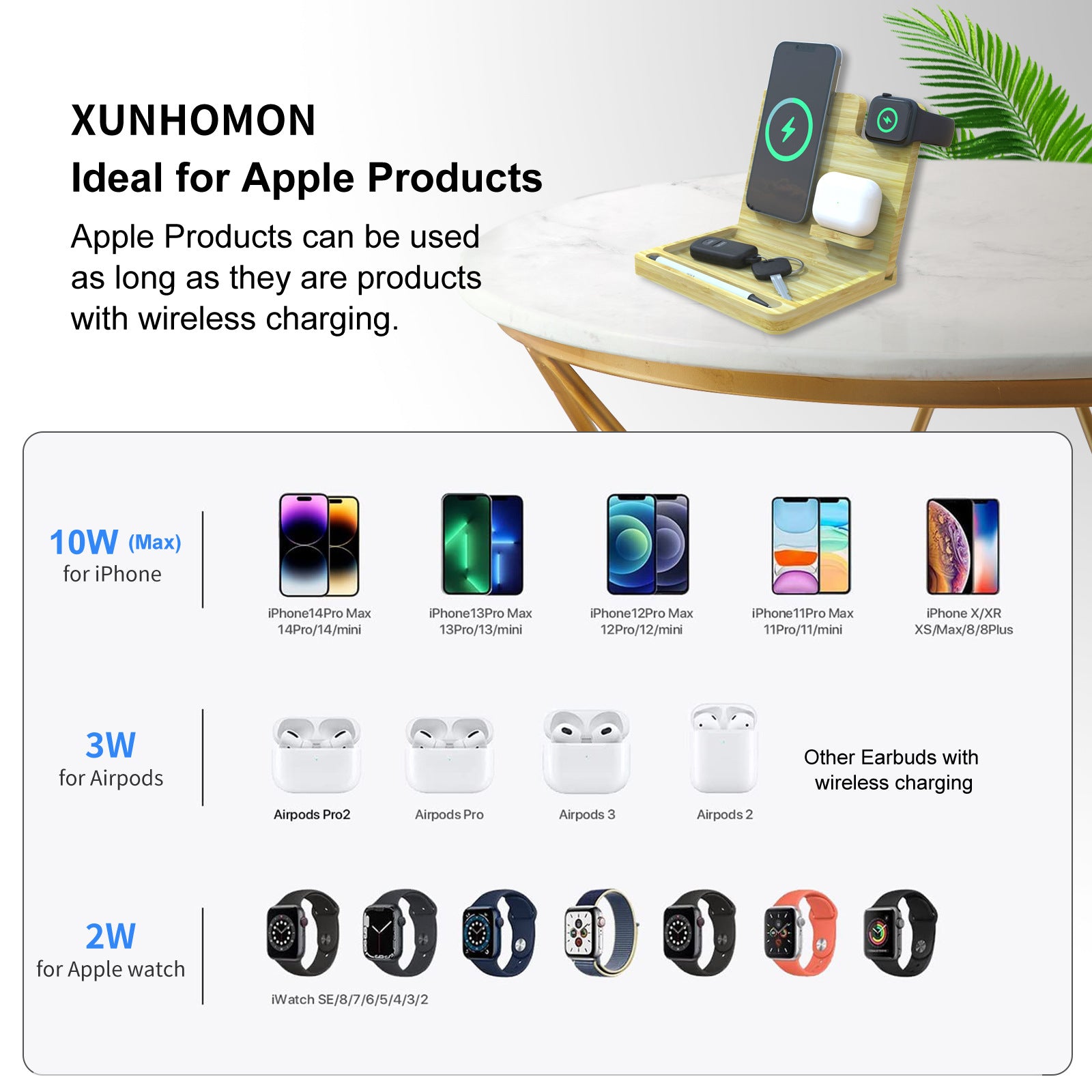 Bamboo 3-in-1 Magnetic Wireless Charger