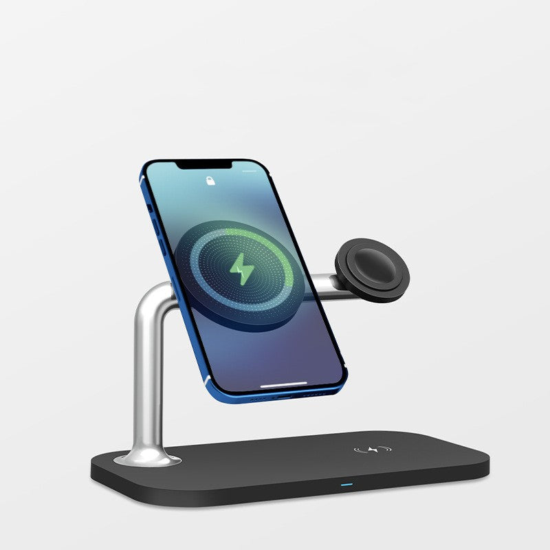 Magnetic 3-in-1 Wireless Charger desk use