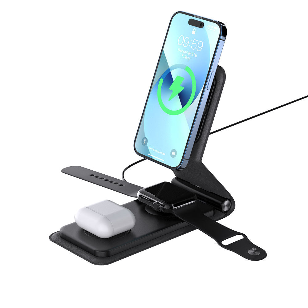 The New Wireless Charger 3-in-1 Folding Wireless Charger charging station