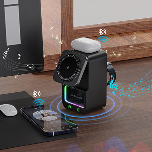 Bluetooth Speaker 5-in-1 Wireless Charger front view