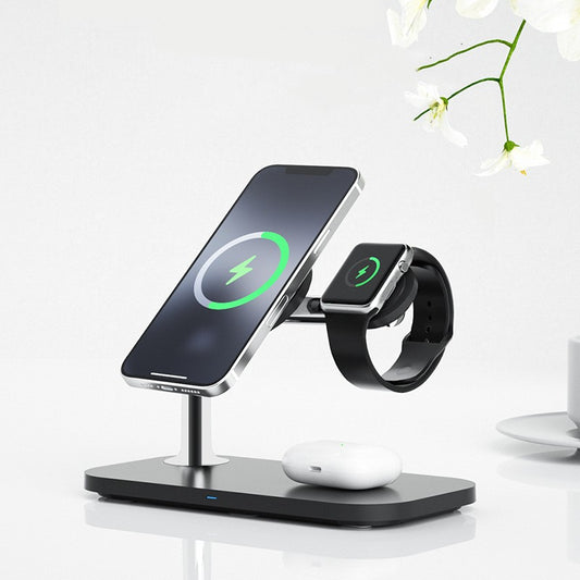 Magnetic 3-in-1 Wireless Charger desk use